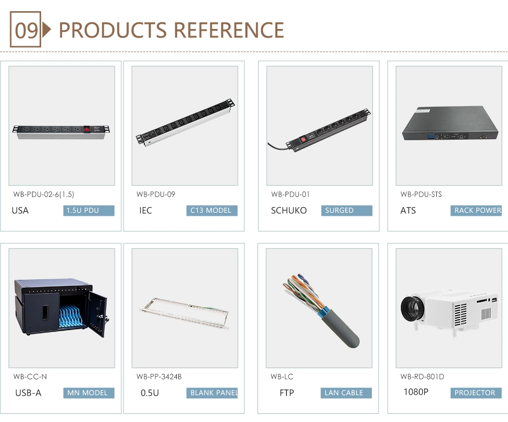 19 Inch Rack Mount PDU for Server Rack Cabinet